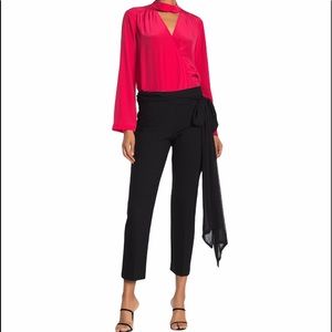 Trina Turk Runway pant with waist tie Black size 4